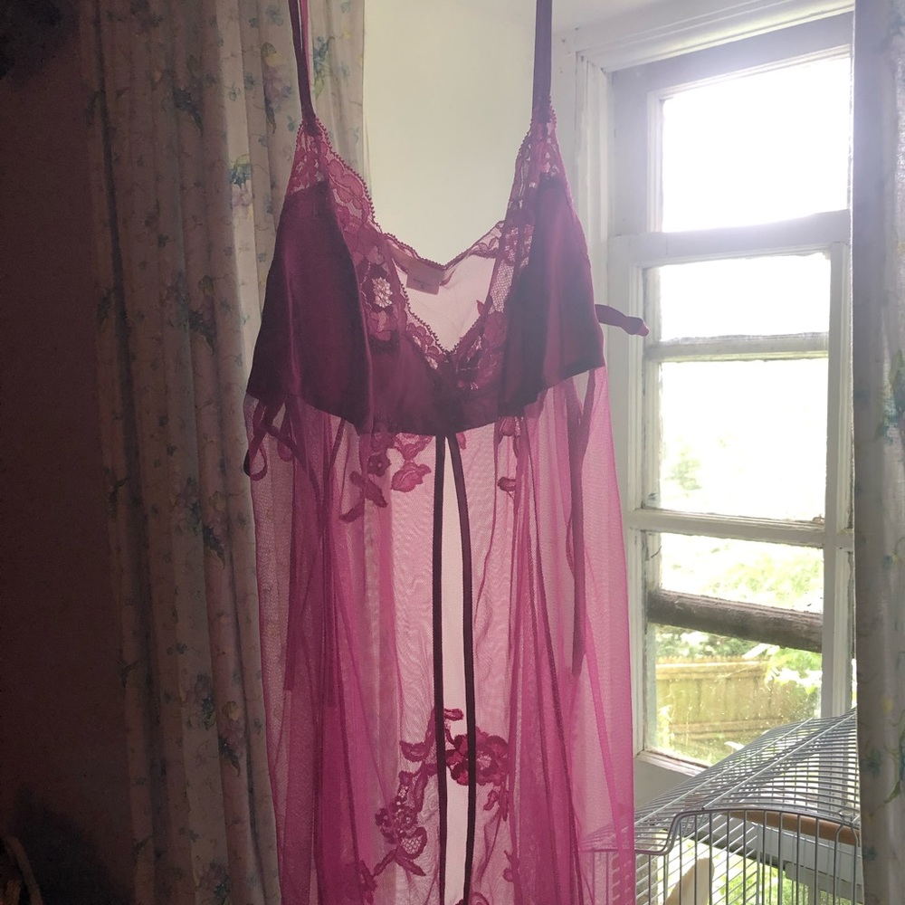 Dark pink lace Victoria secret slip